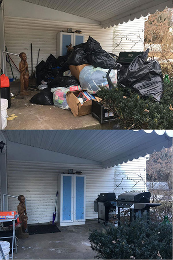 Full Property Haul-Away — before and after junk removal by Clark's Junk Removal